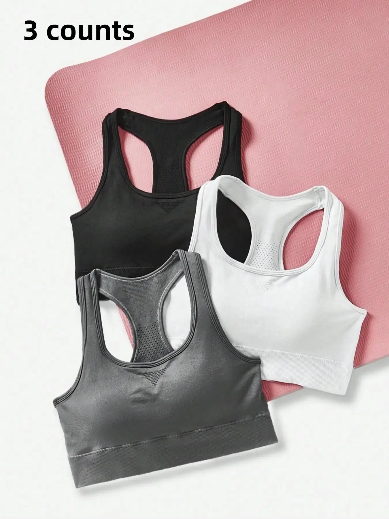 Women'S Solid Sports Vest, Sporty High-Stretch Detachable Pad Crop Tank Top, Women'S Sport & Outdoor Clothing for Summer, Sports Top for Yoga Gym Fitness, Fitness Training Top